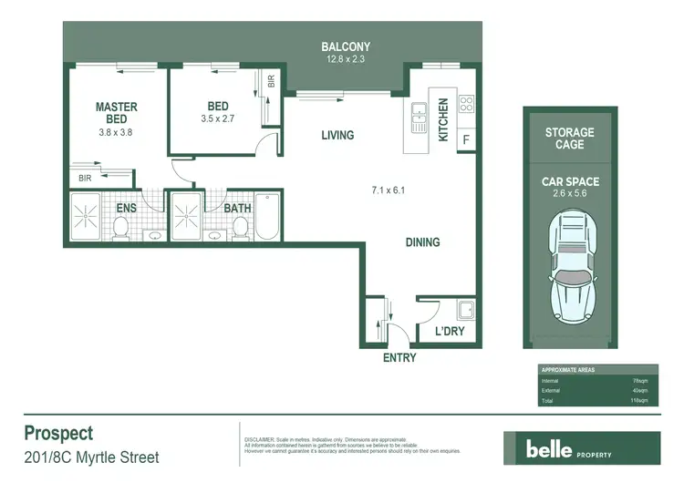 Floorplan of Homely unit listing, 201/8C Myrtle Street, Prospect NSW 2148