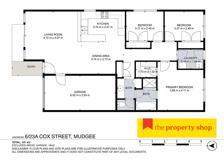Floorplan of Homely unit listing, 6/23a Cox Street, Mudgee NSW 2850