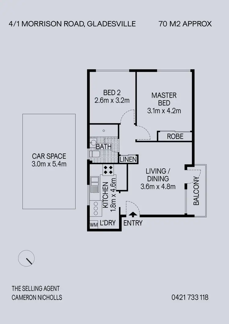 Floorplan of Homely apartment listing, 4/1 Morrison Road, Gladesville NSW 2111