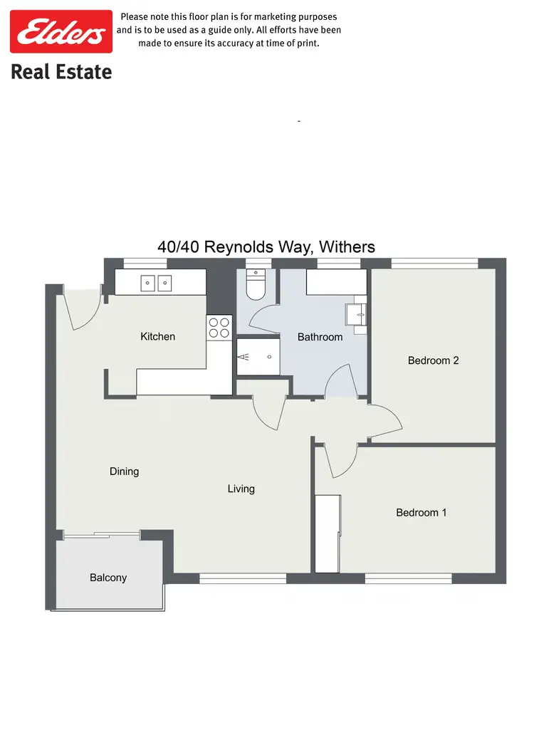 Floorplan of Homely apartment listing, 40/40 Reynolds Way, Withers WA 6230