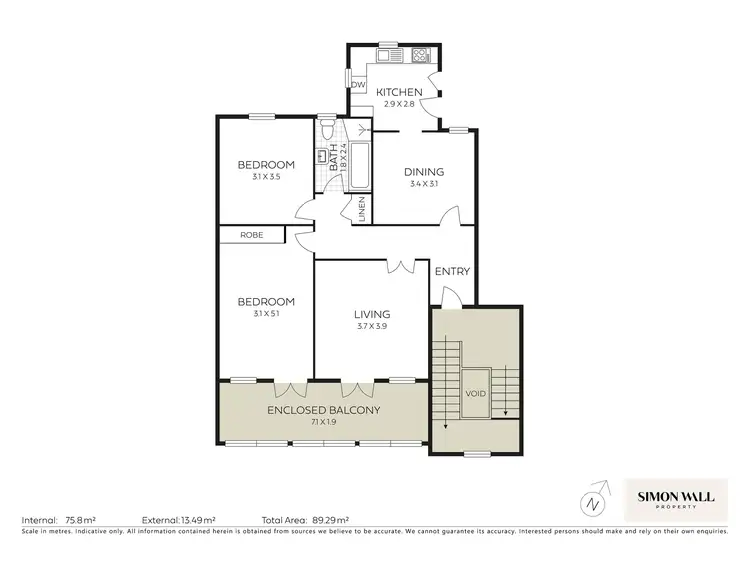 Floorplan of Homely unit listing, 11/32 National Park Street, Hamilton East NSW 2303