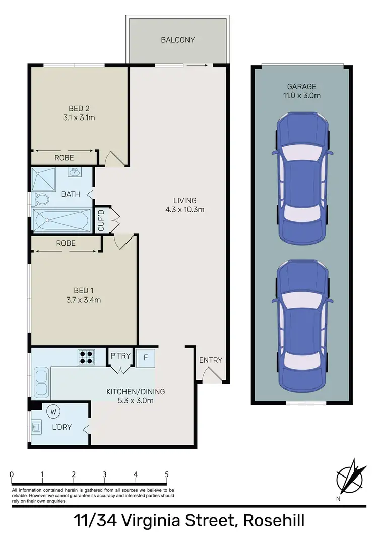 Floorplan of Homely apartment listing, 11/34 Virginia Street, Rosehill NSW 2142