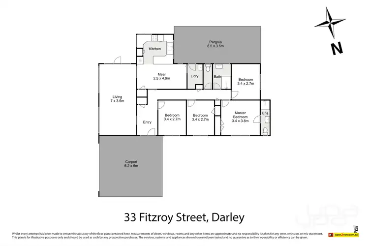 Floorplan of Homely house listing, 33 Fitzroy Street, Darley VIC 3340