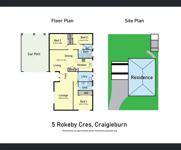 Floorplan of Homely house listing, 5 Rokeby Crescent, Craigieburn VIC 3064
