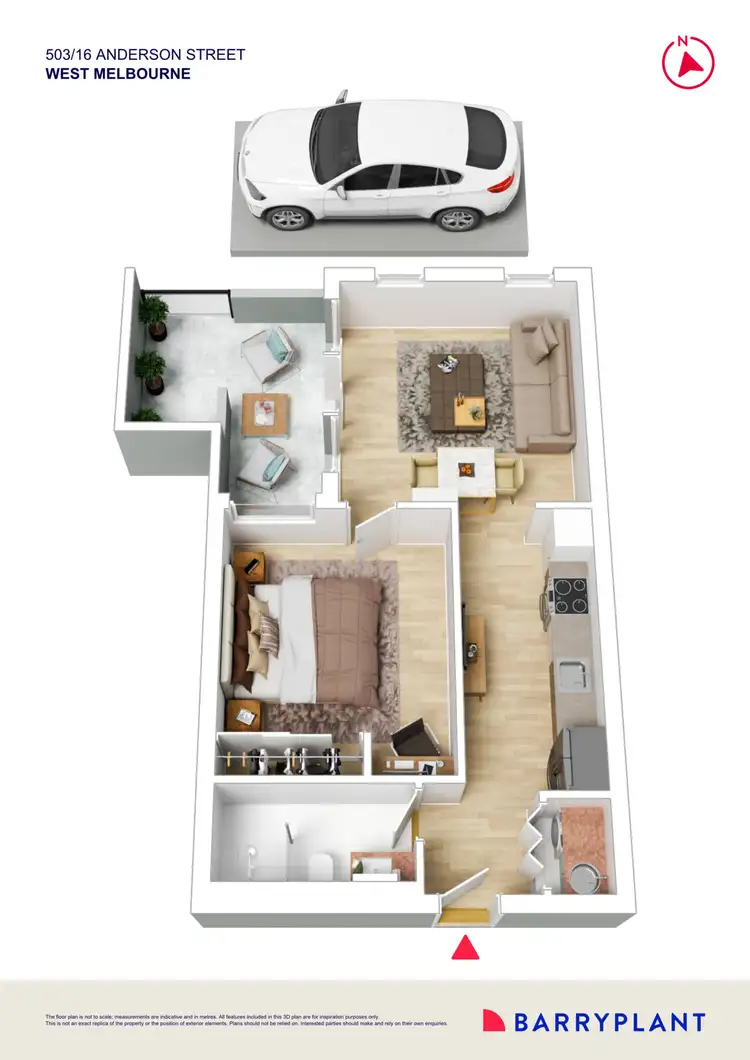 Floorplan of Homely apartment listing, 503/16 Anderson Street, West Melbourne VIC 3003