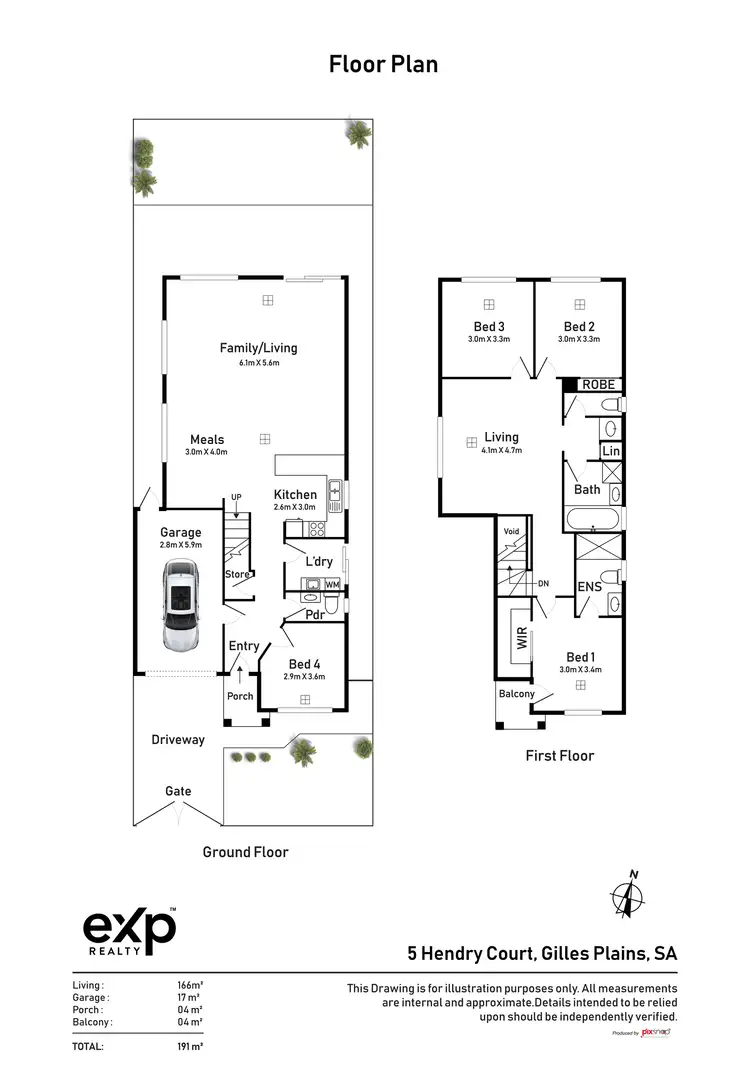 Floorplan of Homely house listing, 5 Hendry Court, Gilles Plains SA 5086