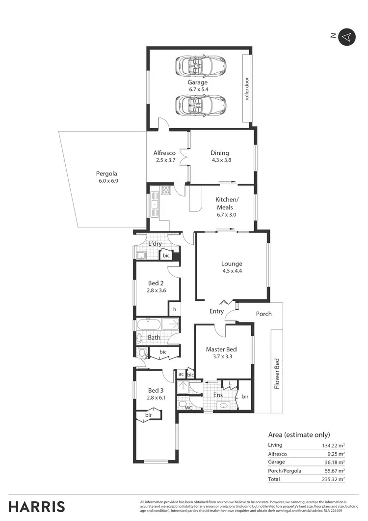 Floorplan of Homely house listing, 5 Egras Avenue, Fulham Gardens SA 5024