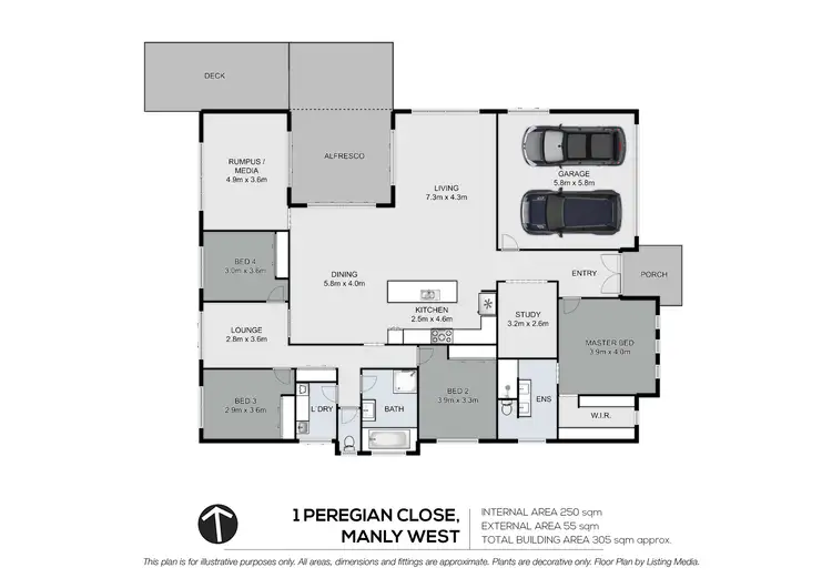 Floorplan of Homely house listing, 1 Peregian Close, Manly West QLD 4179