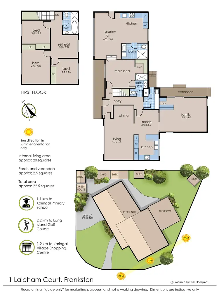 Floorplan of Homely house listing, 1 Laleham Court, Frankston VIC 3199