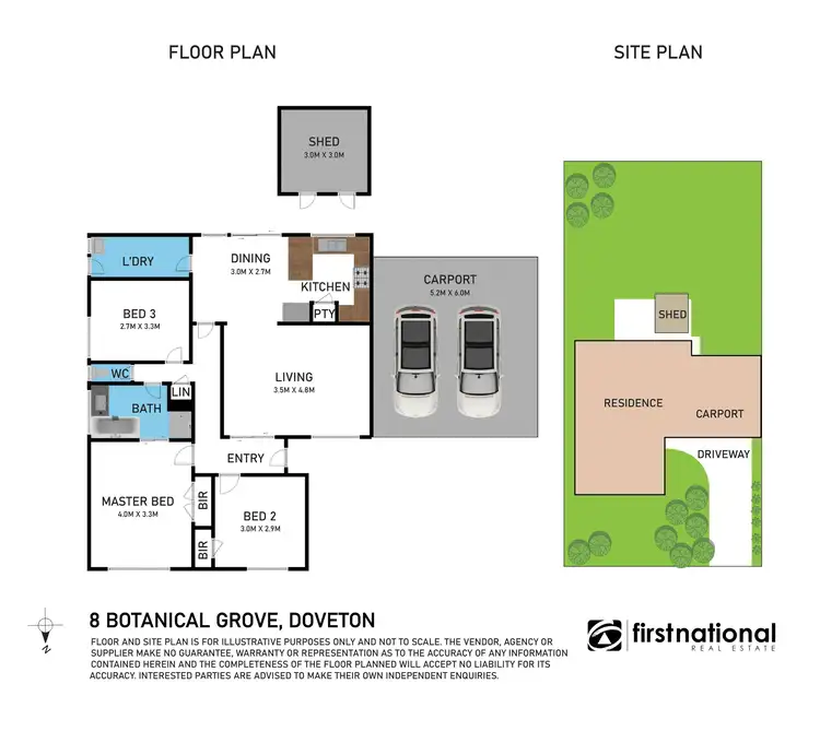 Floorplan of Homely house listing, 8 Botanical Grove, Doveton VIC 3177