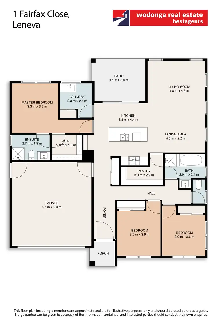 Floorplan of Homely house listing, 1 Fairfax Close, Leneva VIC 3691