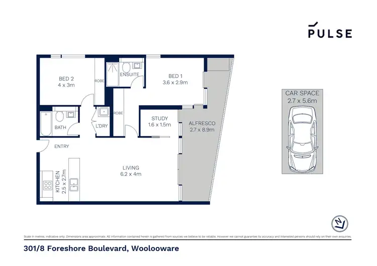 Floorplan of Homely apartment listing, 301/8 Foreshore Boulevard, Woolooware NSW 2230