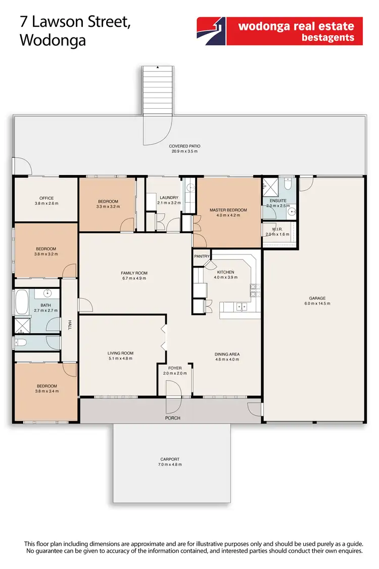 Floorplan of Homely house listing, 7 Lawson Street, Wodonga VIC 3690
