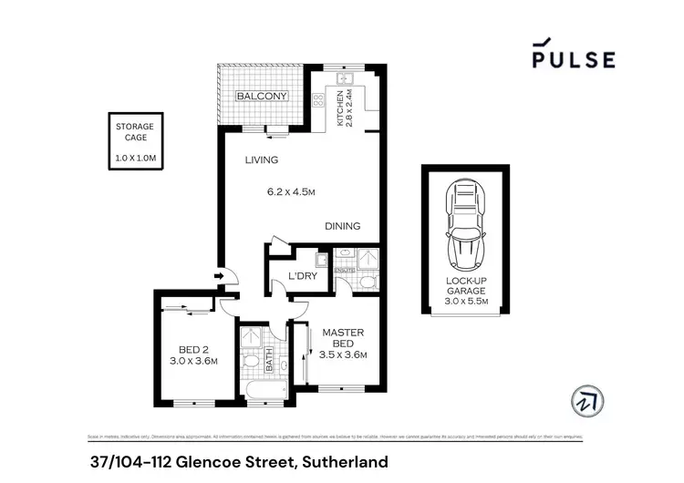 Floorplan of Homely unit listing, 37/104-112 Glencoe Street, Sutherland NSW 2232