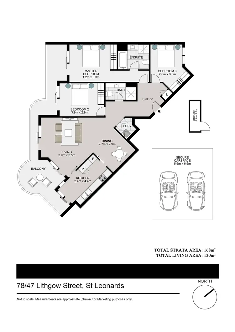 Floorplan of Homely apartment listing, 78/47 Lithgow Street, St Leonards NSW 2065