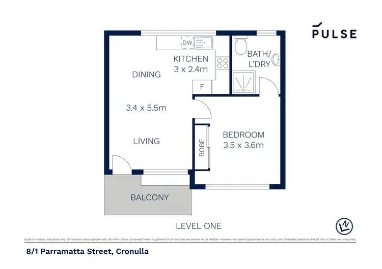 Floorplan of Homely apartment listing, 8/1 Parramatta Street, Cronulla NSW 2230