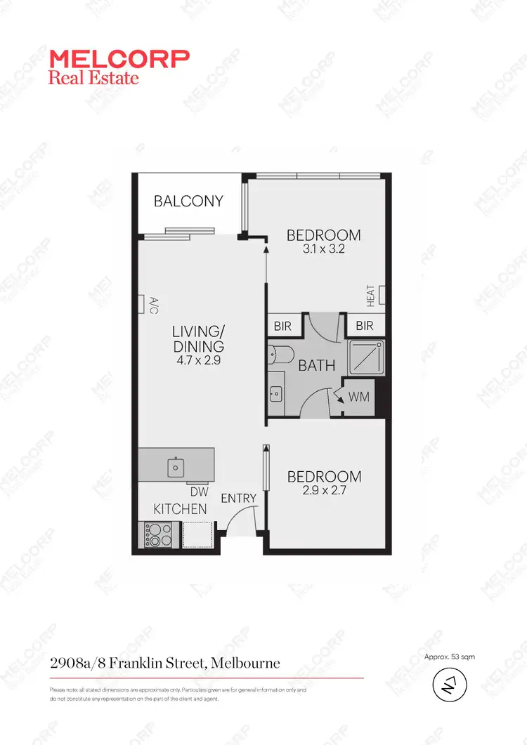 Floorplan of Homely apartment listing, 2908A/8 Franklin Street, Melbourne VIC 3000