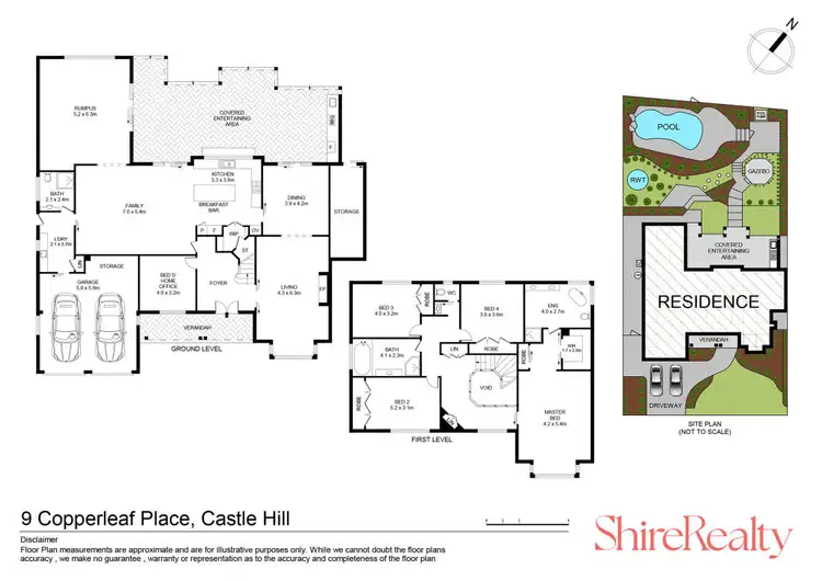 Floorplan of Homely house listing, 9 Copperleaf Place, Castle Hill NSW 2154