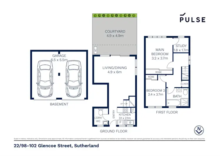 Floorplan of Homely townhouse listing, 22/98-102 Glencoe Street, Sutherland NSW 2232