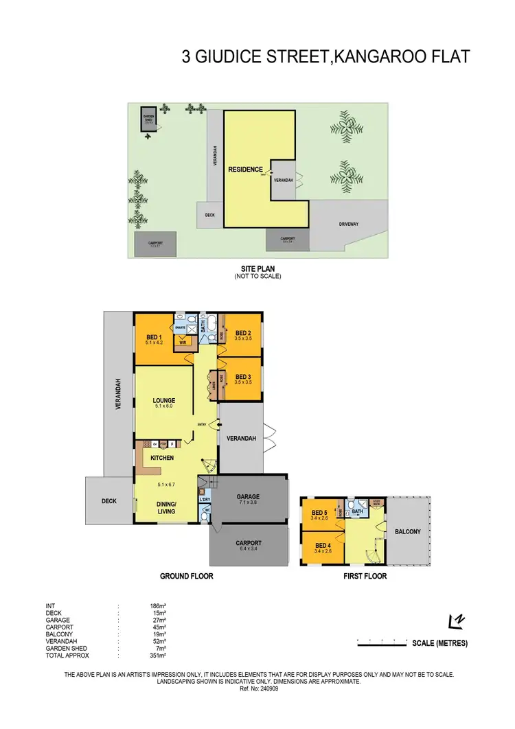 Floorplan of Homely house listing, 3 Giudice Street, Kangaroo Flat VIC 3555