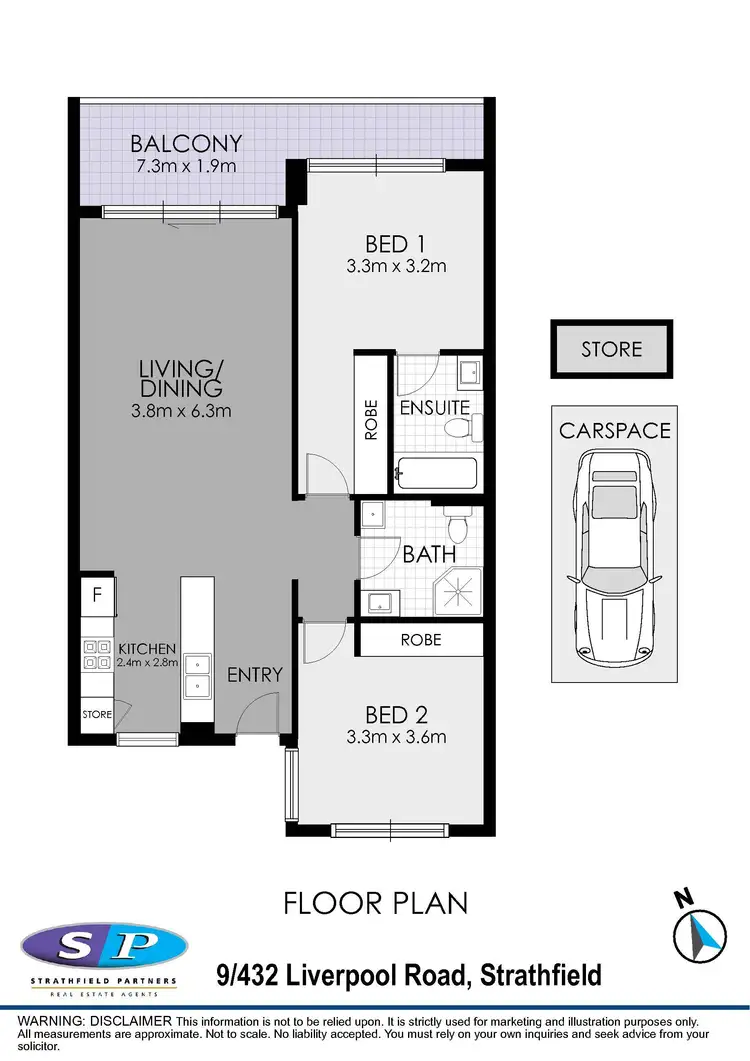 Floorplan of Homely apartment listing, 9/432-434 Liverpool Road, Strathfield South NSW 2136