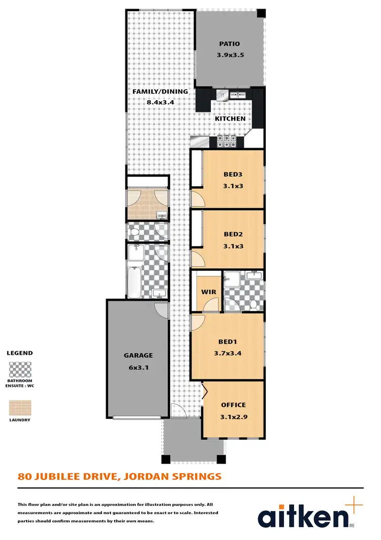 Floorplan of Homely house listing, 80 Jubilee Drive, Jordan Springs NSW 2747