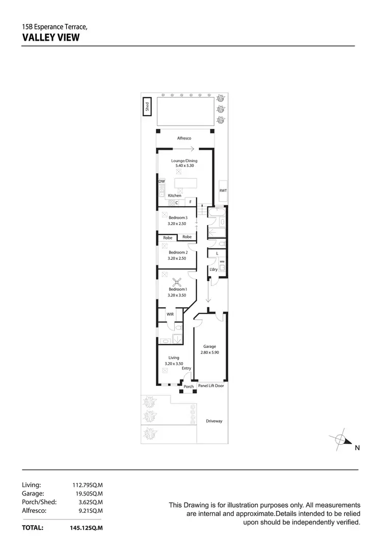 Floorplan of Homely house listing, 15b Esperance Terrace, Valley View SA 5093