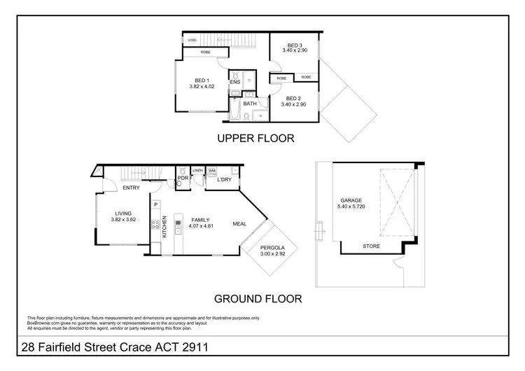 Floorplan of Homely townhouse listing, 28 Fairfield Street, Crace ACT 2911