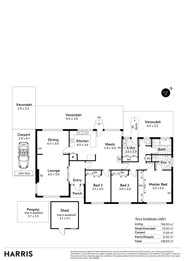 Floorplan of Homely house listing, 20 Caroline Street, Flagstaff Hill SA 5159