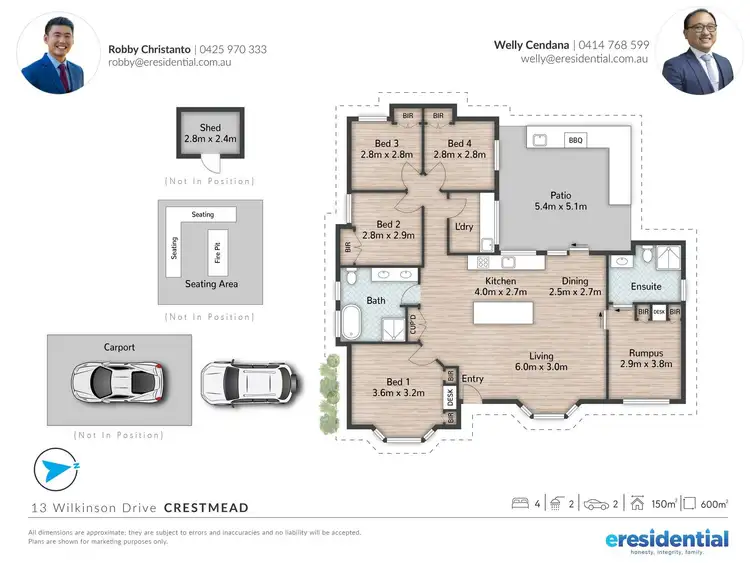 Floorplan of Homely house listing, 13 Wilkinson Drive, Crestmead QLD 4132