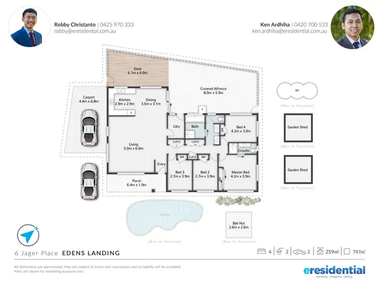 Floorplan of Homely house listing, 6 Jager Place, Edens Landing QLD 4207