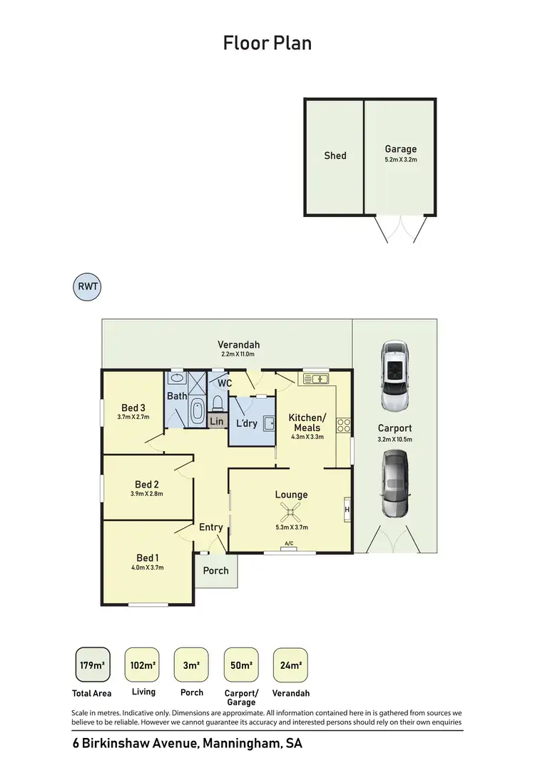 Floorplan of Homely house listing, 6 Birkinshaw Avenue, Manningham SA 5086
