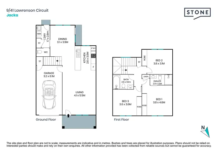 Floorplan of Homely townhouse listing, 9/41 Lawrenson Circuit, Jacka ACT 2914
