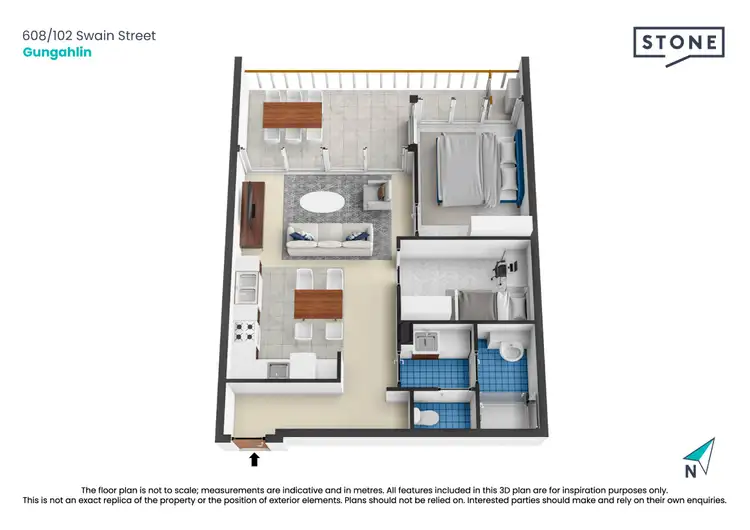 Floorplan of Homely apartment listing, 608/102 Swain Street, Gungahlin ACT 2912