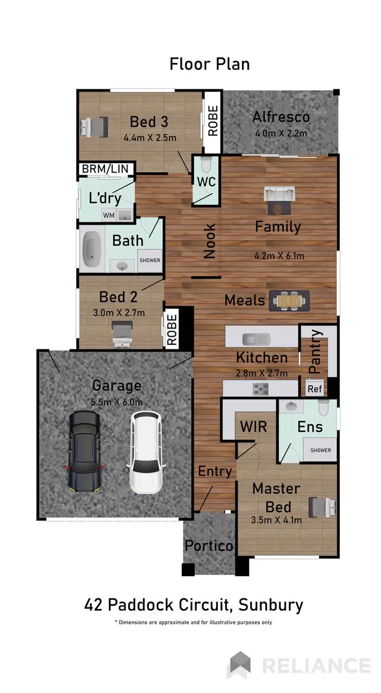Floorplan of Homely house listing, 42 Paddock Circuit, Sunbury VIC 3429
