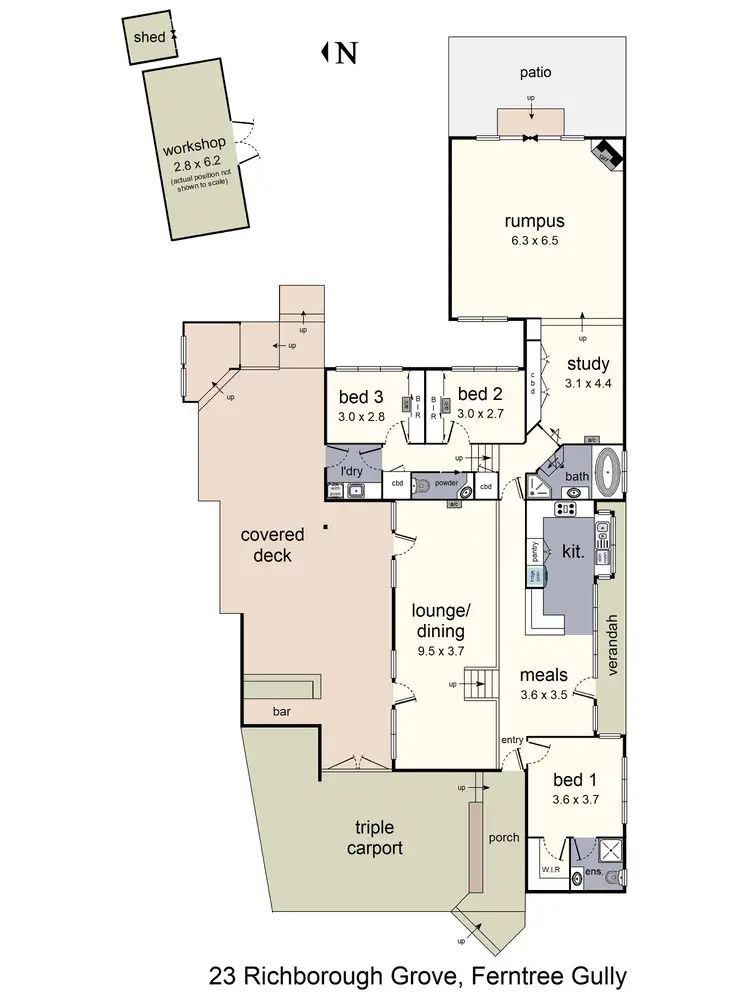 Floorplan of Homely house listing, 23 Richborough Grove, Ferntree Gully VIC 3156