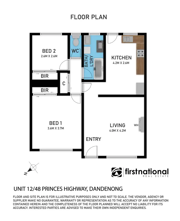 Floorplan of Homely apartment listing, 12/48 Princes Highway, Dandenong VIC 3175