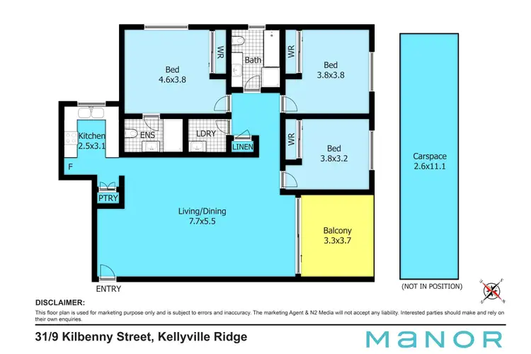 Floorplan of Homely unit listing, 31/9 Kilbenny Street, Kellyville Ridge NSW 2155