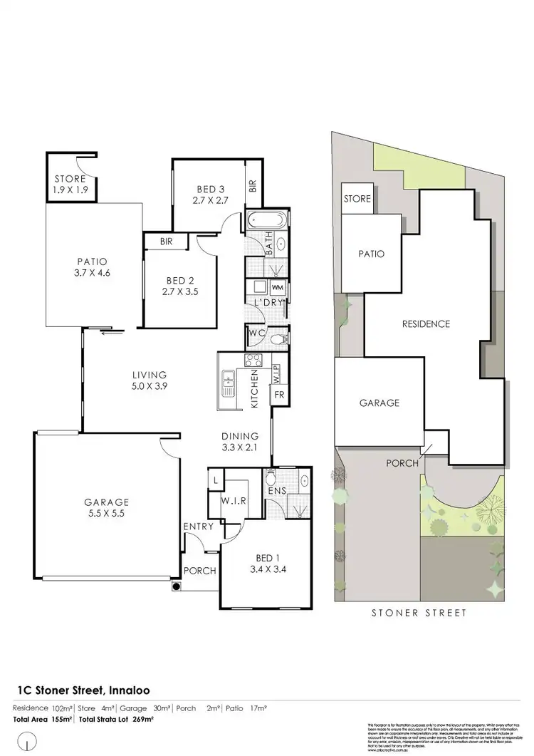 Floorplan of Homely house listing, 1C Stoner Street, Innaloo WA 6018