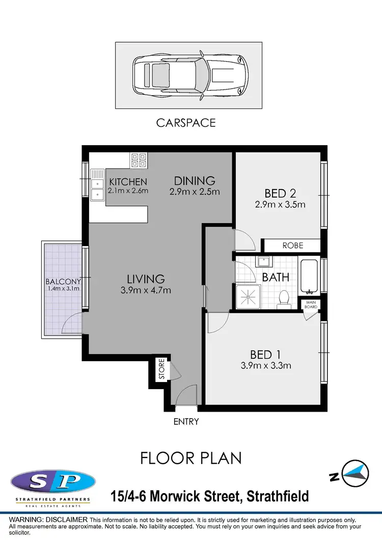Floorplan of Homely apartment listing, 15/4-6 Morwick Street, Strathfield NSW 2135