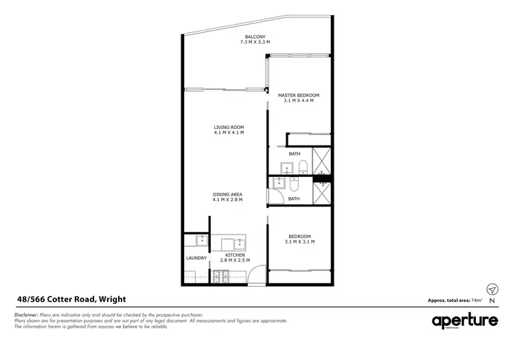 Floorplan of Homely apartment listing, 48/566 Cotter Road, Wright ACT 2611
