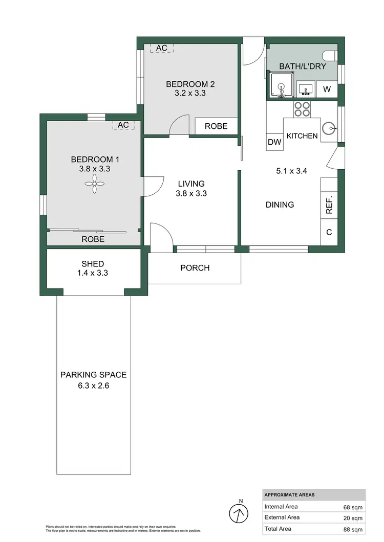 Floorplan of Homely unit listing, 1/17 Macfarlane Street, Glenelg North SA 5045