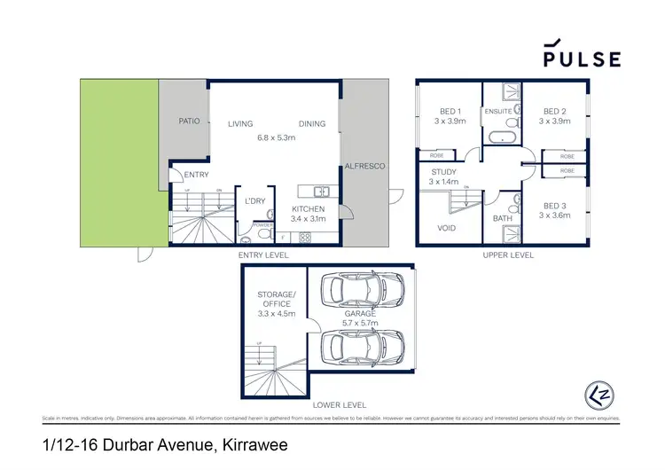 Floorplan of Homely townhouse listing, 1/12-16 Durbar Avenue, Kirrawee NSW 2232
