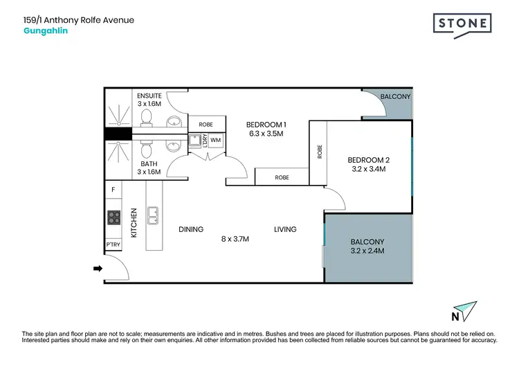 Floorplan of Homely apartment listing, 159/1 Anthony Rolfe Avenue, Gungahlin ACT 2912