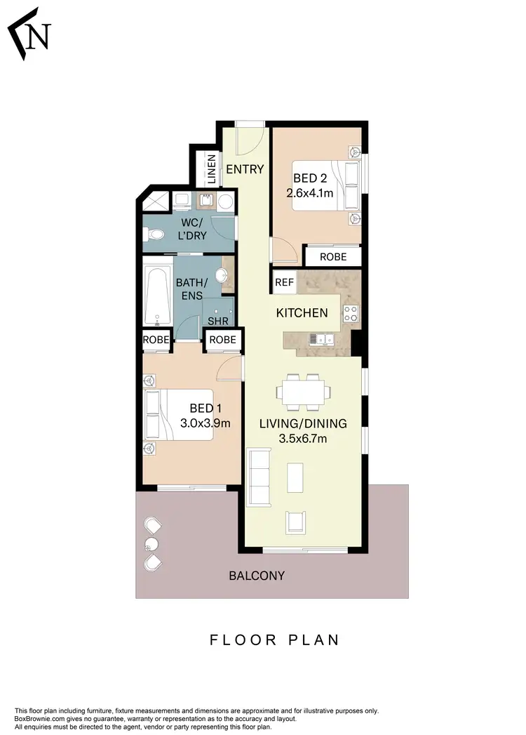 Floorplan of Homely unit listing, 301/98 Alexandra Parade, Alexandra Headland QLD 4572