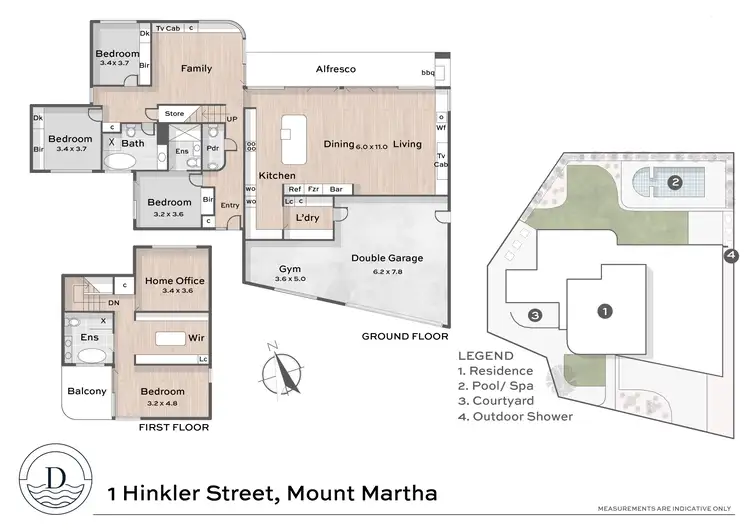 Floorplan of Homely house listing, 1 Hinkler Street, Mount Martha VIC 3934