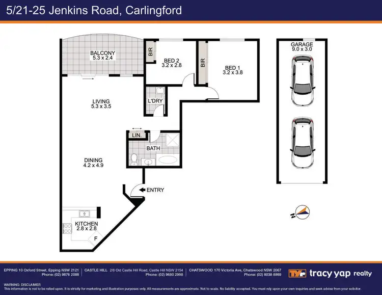 Floorplan of Homely apartment listing, 5/21-25 Jenkins Road, Carlingford NSW 2118