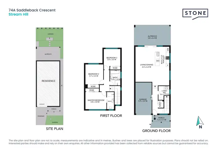 Floorplan of Homely semi-detached listing, 74A Saddleback Crescent, Stream Hill NSW 2526