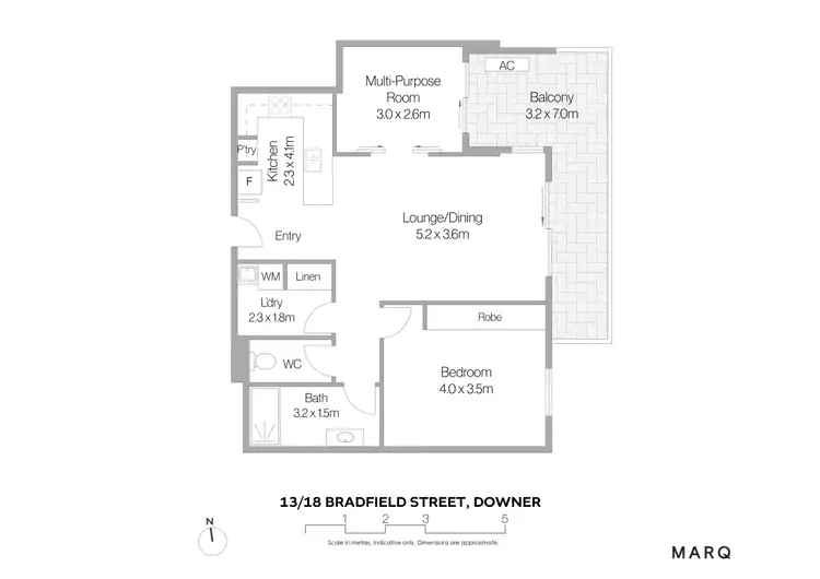 Floorplan of Homely apartment listing, 13/18 Bradfield Street, Downer ACT 2602