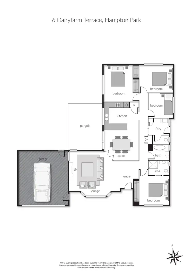 Floorplan of Homely house listing, 6 Dairyfarm Terrace, Hampton Park VIC 3976
